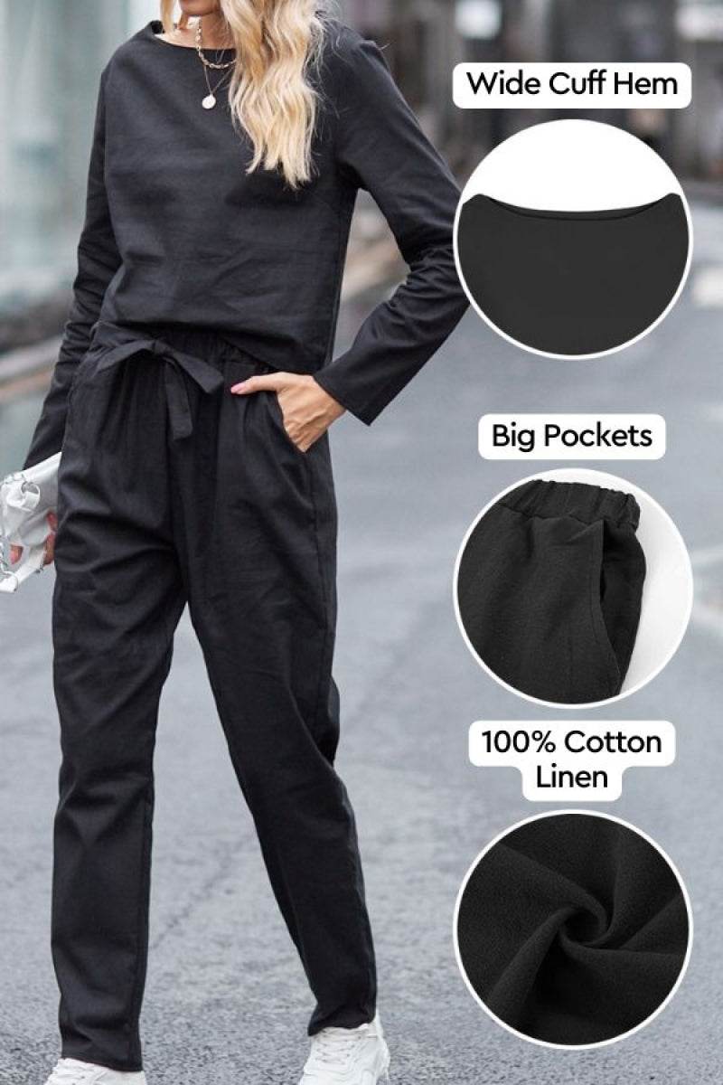Cotton Blend Monochrome 2 Piece Set