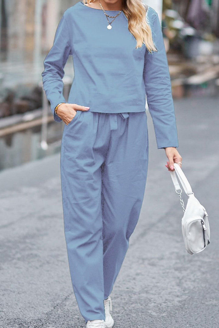 Cotton Blend Monochrome 2 Piece Set