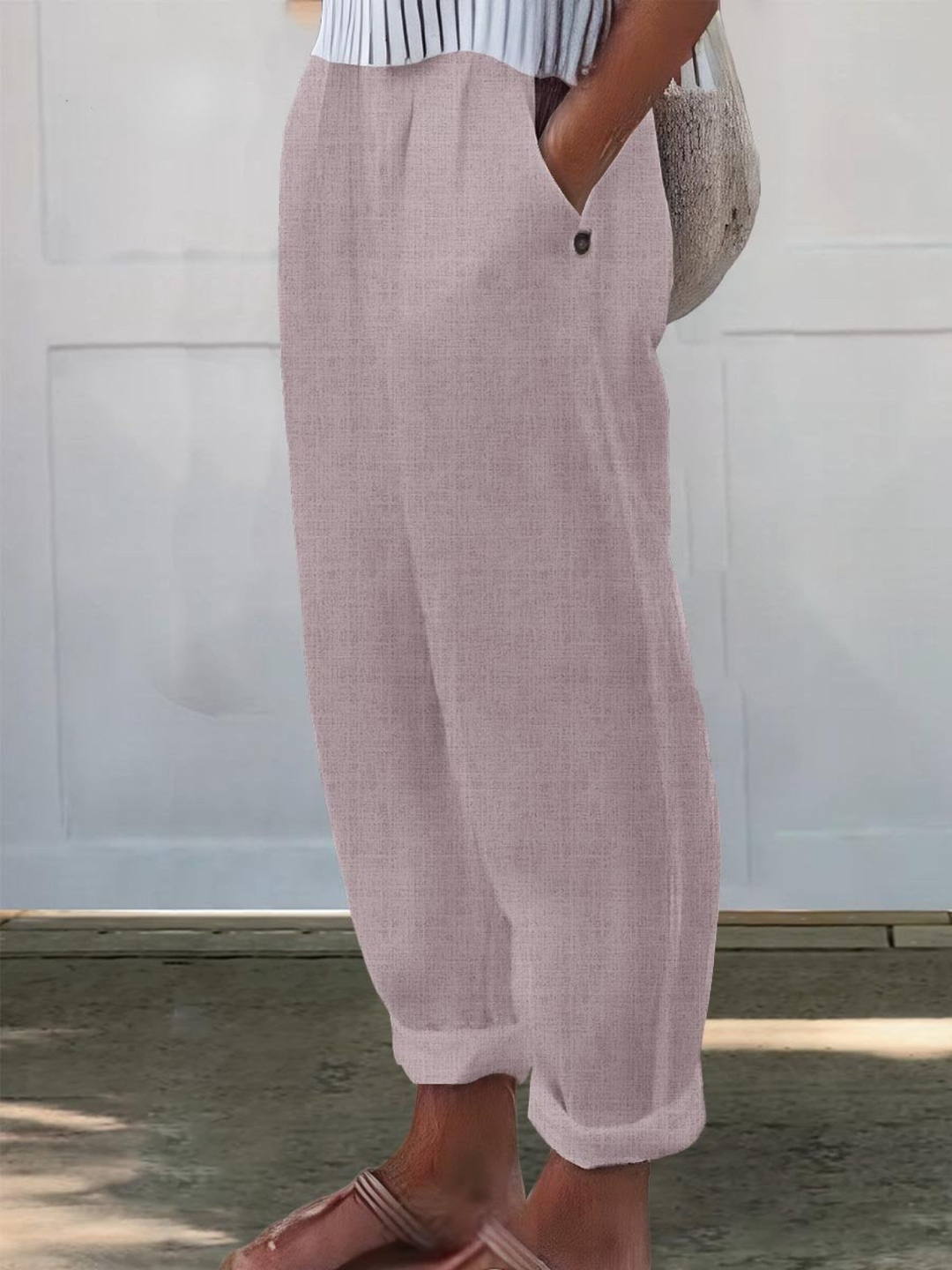 Casual Loose Fit Wide Leg Pants