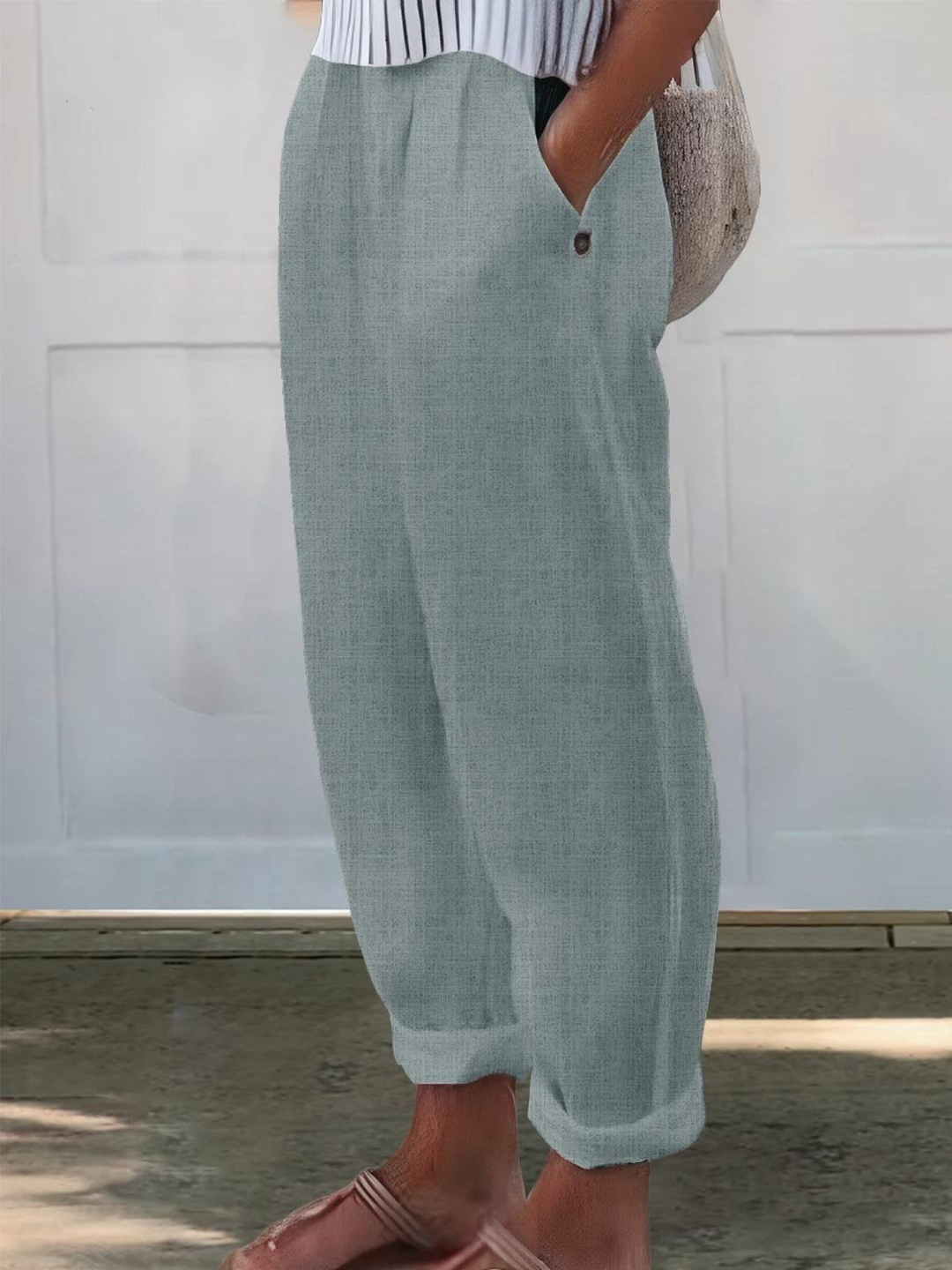 Casual Loose Fit Wide Leg Pants
