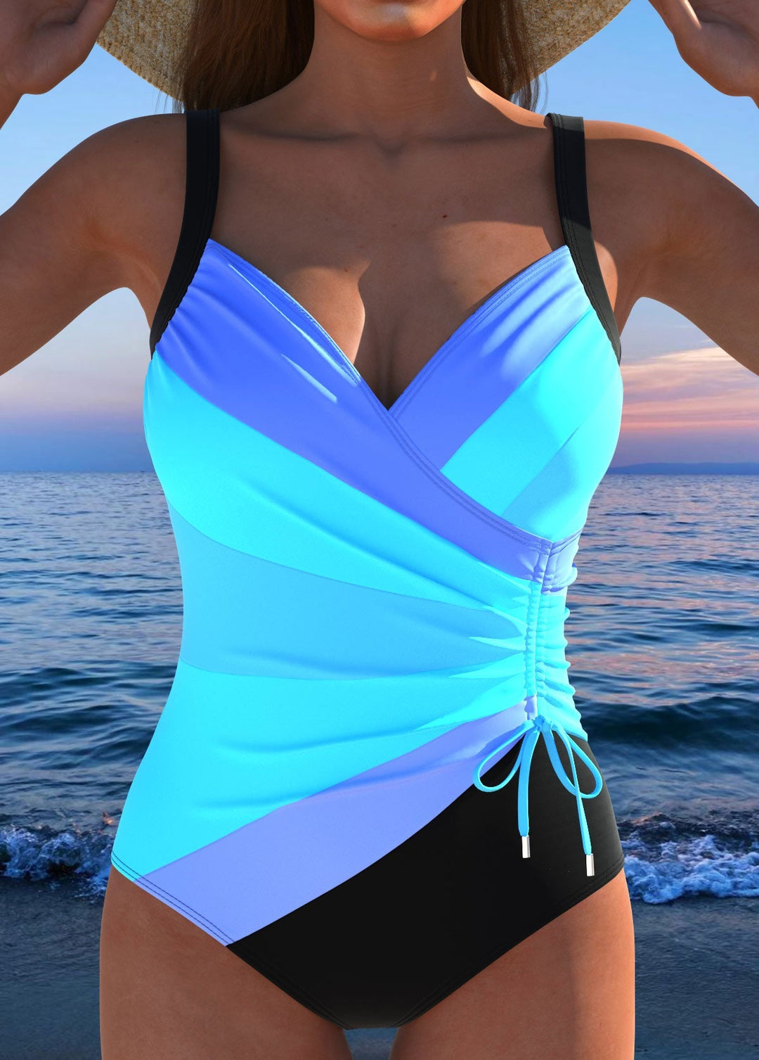 Colorful Print One Piece Swimsuit