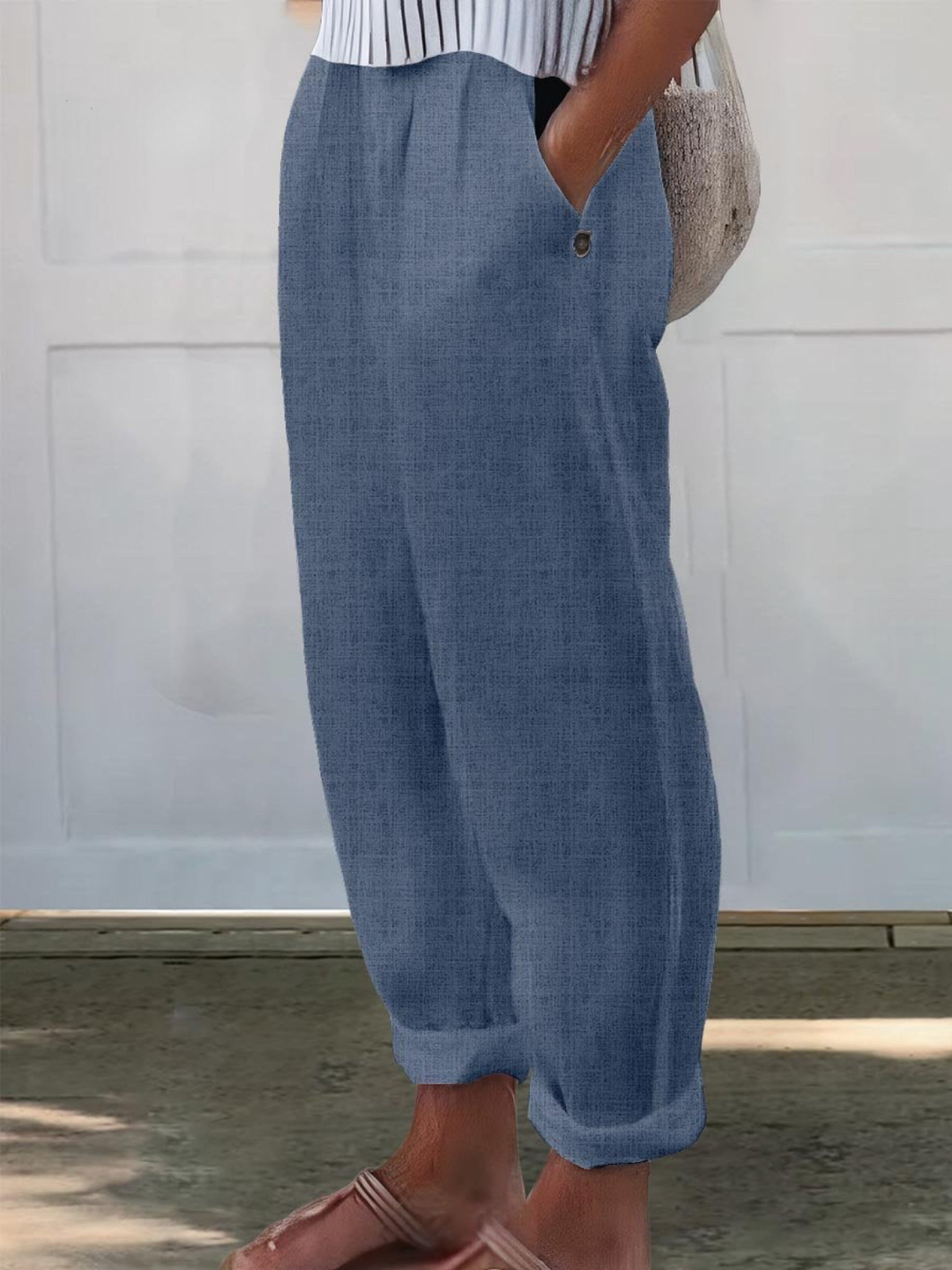 Casual Loose Fit Wide Leg Pants