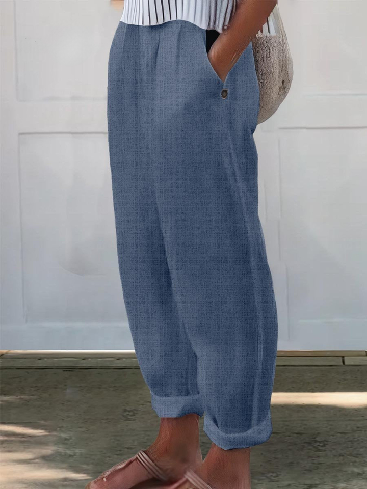 Casual Loose Fit Wide Leg Pants