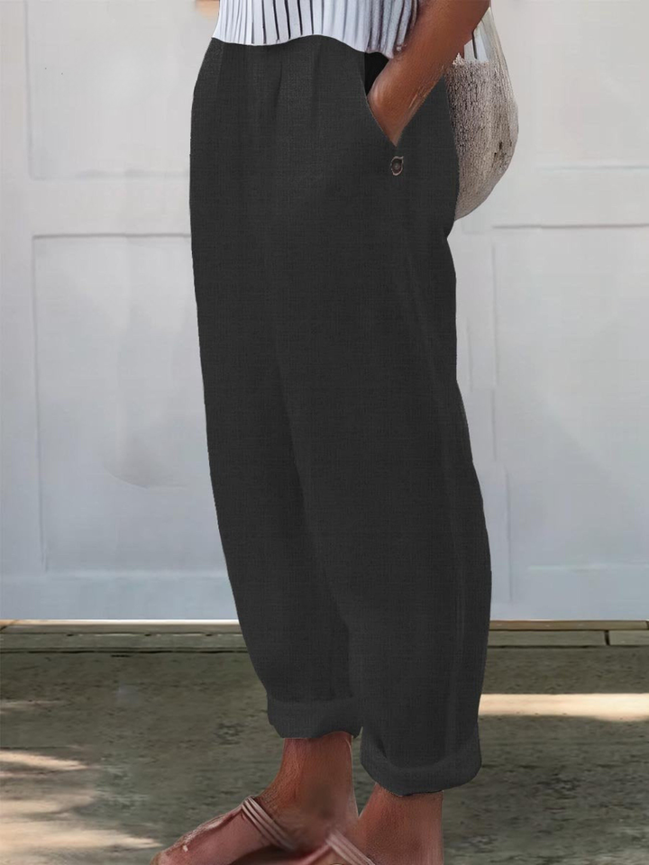 Casual Loose Fit Wide Leg Pants