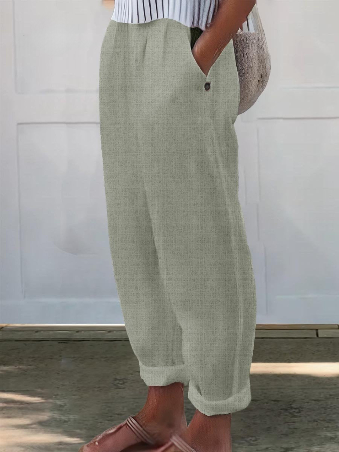 Casual Loose Fit Wide Leg Pants