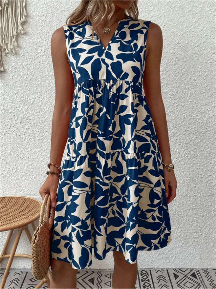Lisa - Flowy Floral Print Midi Dress
