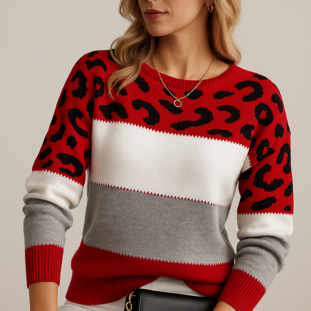 Charlene | Leopard Knit Sweater