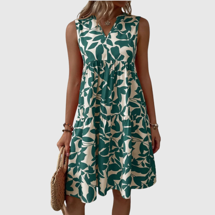 Lisa - Flowy Floral Print Midi Dress