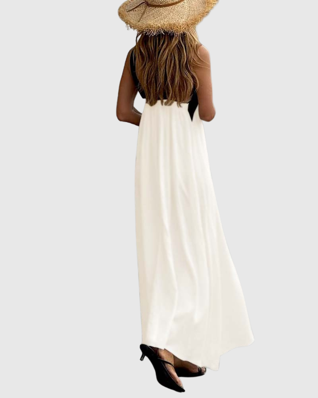 Summer Halter Dress with Crossed Neckline