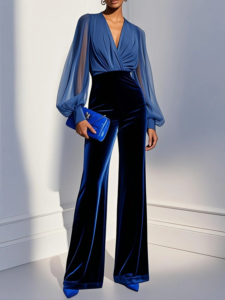 Zaira - Long Velvet Jumpsuit