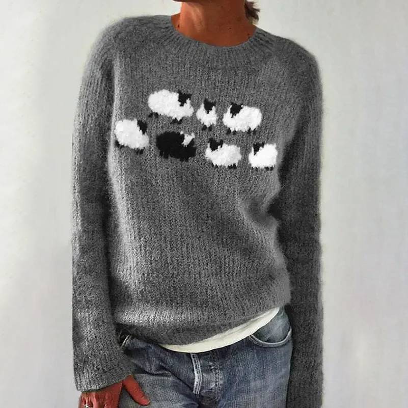 Retro Wool Knit Sweater