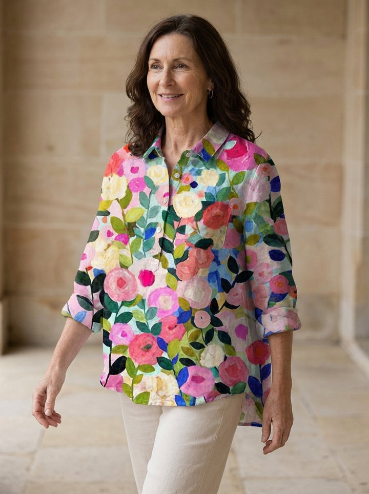 Garden Floral Print Blouse