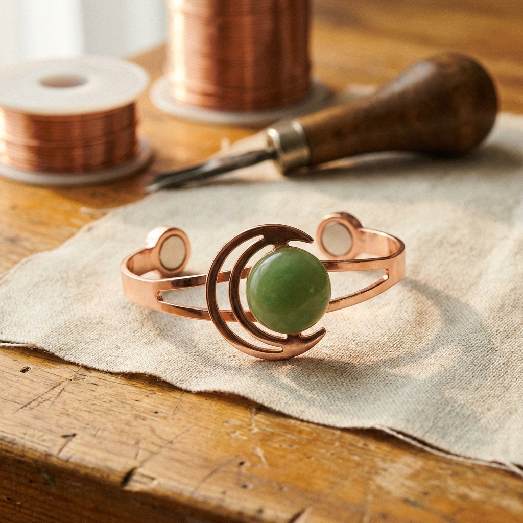 Dorothy's Sphere Green Copper Bracelet
