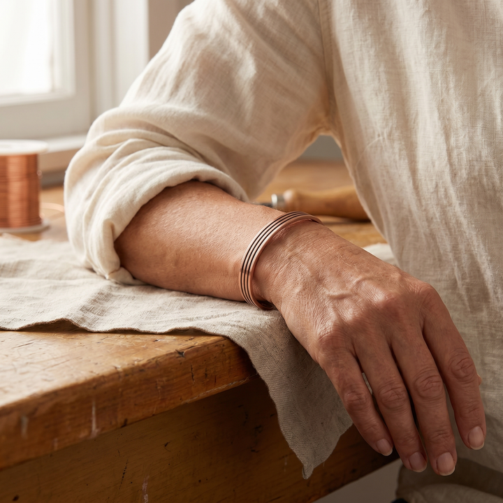 Dorothy's Sage Copper Bracelet
