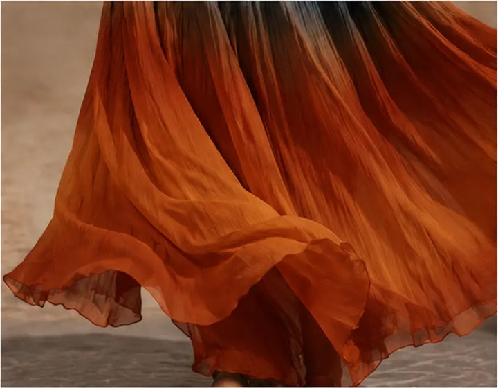 Nikki- Halter V-Neck Ombre Maxi Dress