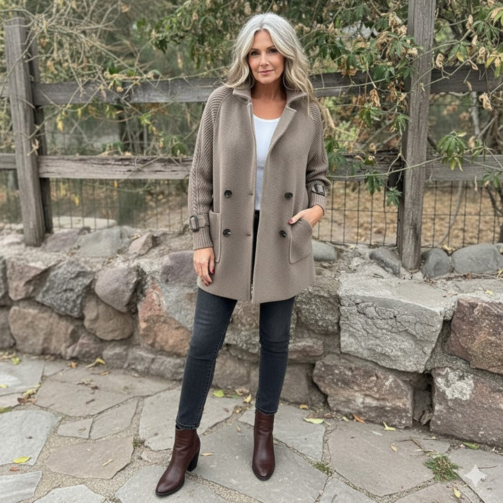 ISOLA™ | Mid-Length Double-Breasted Coat