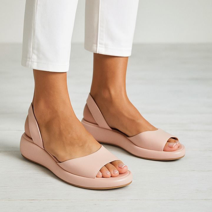 Mila | Open-Toe Slingback Flat Sandals