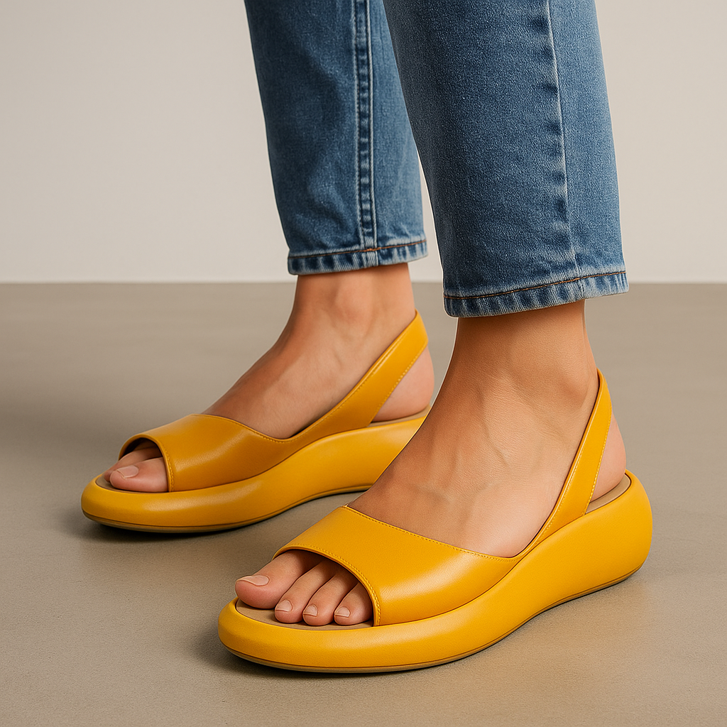 Mila | Open-Toe Slingback Flat Sandals