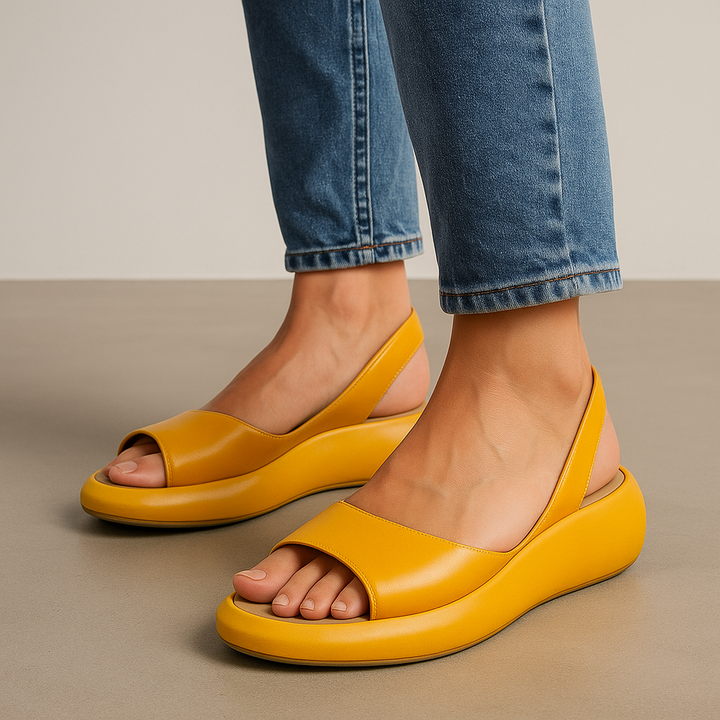 Mila | Open-Toe Slingback Flat Sandals
