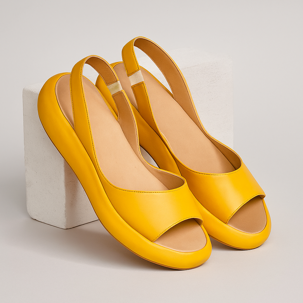 Mila | Open-Toe Slingback Flat Sandals